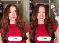 Escova Alisadora ThermoLiss 2 em 1 para alisar e modelar cabelos.